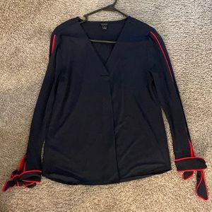 Ann Taylor Navy Blouse